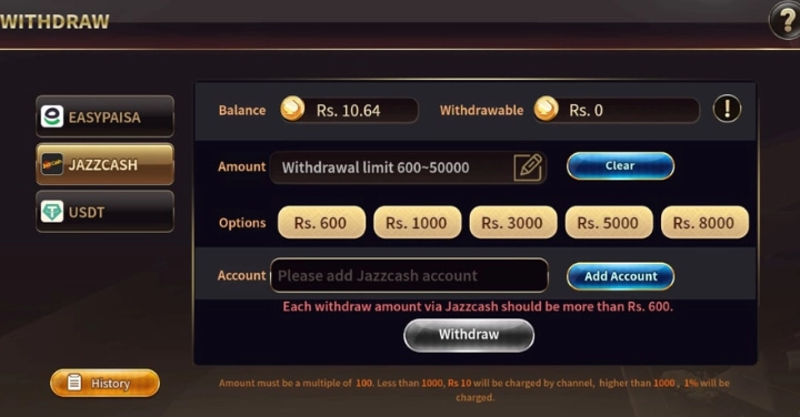 How to withdraw and deposit on royal x casino 